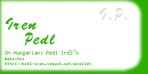 iren pedl business card